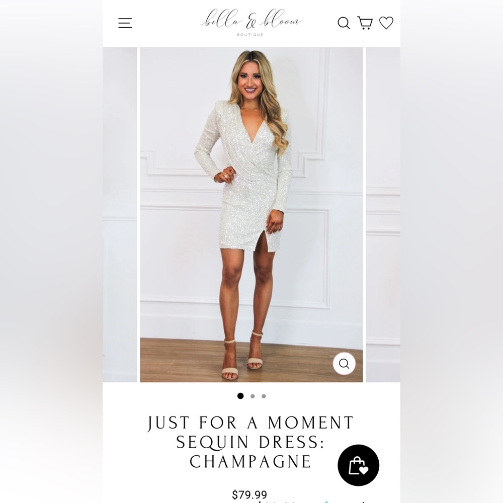 Bella and Bloom Champagne Sequin Dress